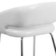 White |#| Contemporary White LeatherSoft Side Reception Chair w/Chrome Legs - Guest Chair