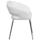 White |#| Contemporary White LeatherSoft Side Reception Chair w/Chrome Legs - Guest Chair