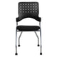 Black Fabric |#| Galaxy Mobile Nesting Chair with Curved Back and Black Fabric Seat