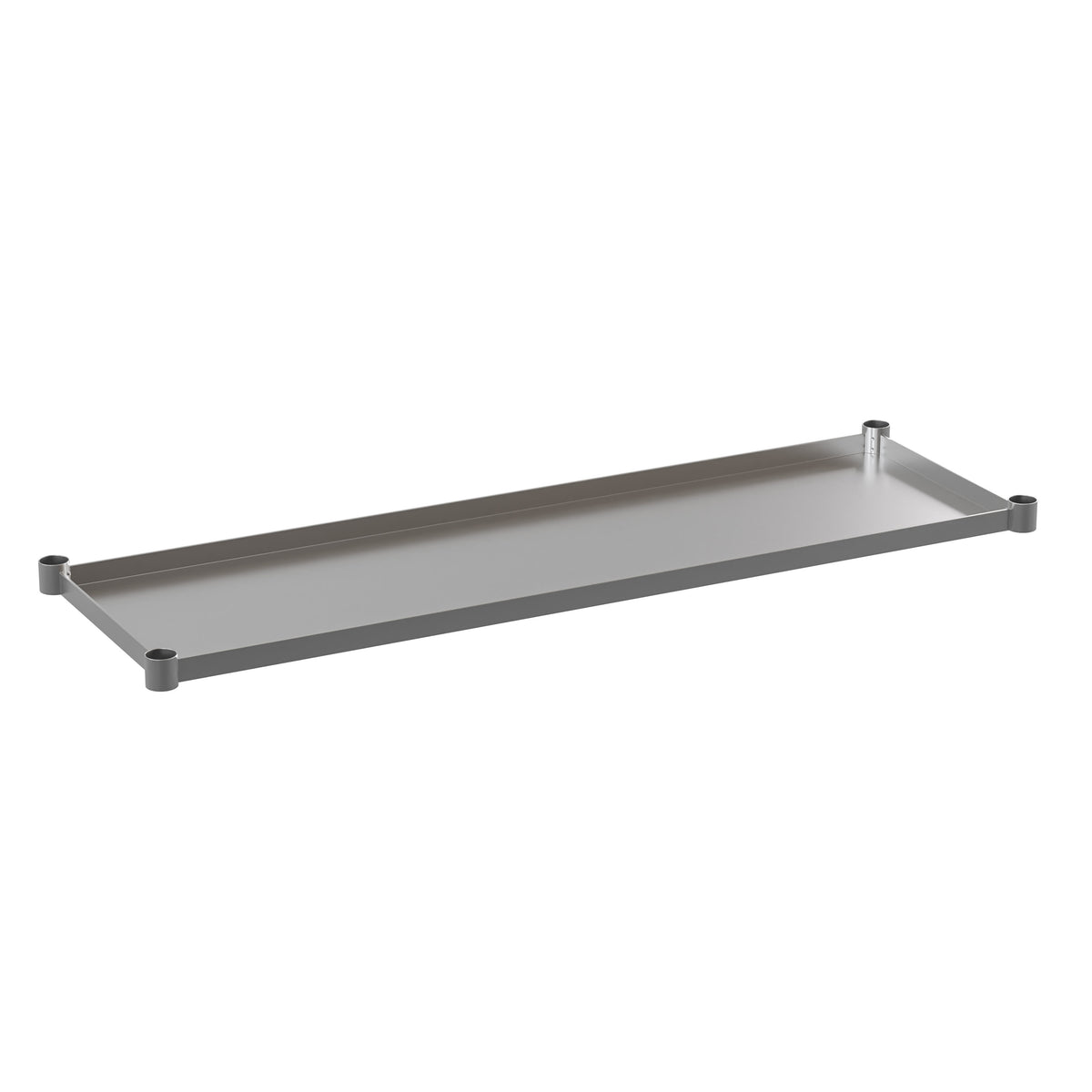 53.25"W x 16.125"D |#| Galvanized Steel Adjustable Add-On Work Table Restaurant Shelf for 24 x 60 Table