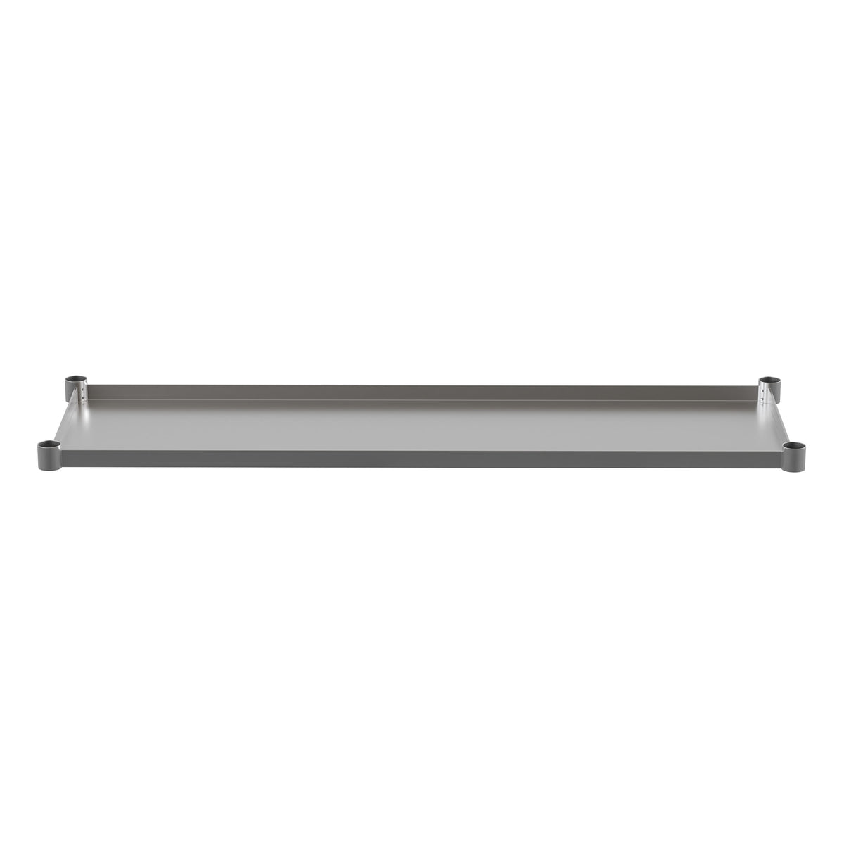 53.25"W x 16.125"D |#| Galvanized Steel Adjustable Add-On Work Table Restaurant Shelf for 24 x 60 Table