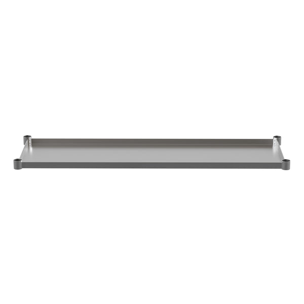 53.25"W x 16.125"D |#| Galvanized Steel Adjustable Add-On Work Table Restaurant Shelf for 24 x 60 Table