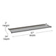 65.125"W x 22"D |#| Galvanized Steel Adjustable Add-On Work Table Restaurant Shelf for 30 x 72 Table