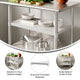 24"W x 36"D |#| Galvanized Steel Adjustable Add-On Work Table Lower Restaurant Shelf