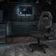 Black |#| Black Gaming Desk & Chair Set with Cup Holder, Headphone Hook, and Monitor Stand