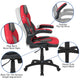 Red |#| Black/Red Gaming Desk Bundle - Cup & Headphone Holders/Mouse Pad Top
