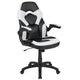 White |#| Black/White Gaming Desk Bundle - Cup & Headphone Holders/Mouse Pad Top