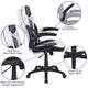 White |#| Desk Bundle - Red Gaming Desk, Cup Holder, Headphone Hook and White Chair