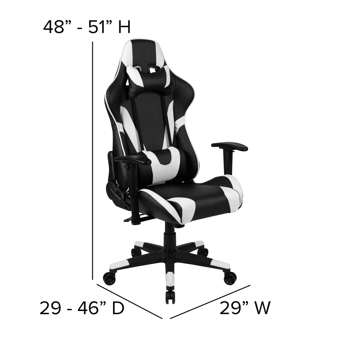 Black |#| Gaming Bundle-Desk, Cup Holder/Headphone Hook & Black Reclining Chair
