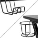 Black |#| Gaming Bundle-Cup/Headphone Desk & Black Reclining Footrest Chair