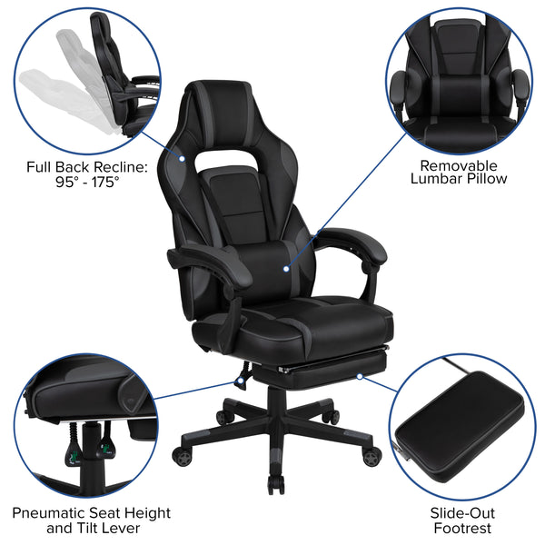 Black |#| Black/Black Gaming Desk Bundle - Cup/Headset Holder/Mouse Pad Top