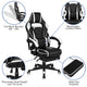 White |#| Black/White Gaming Desk Bundle - Cup/Headset Holder/Mouse Pad Top