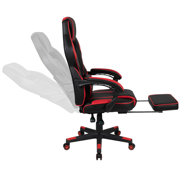 Red |#| Black/Red Gaming Desk Bundle - Cup/Headset Holder/Mouse Pad Top