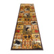 Cabin Style Wilderness Theme 2' x 7' Brown Olefin Indoor Area Rug