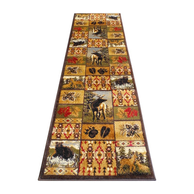 Gaylord Collection Wilderness Area Rug with Jute Backing for Indoor Use