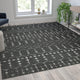 Dark Gray/Ivory,8' x 10' |#| 8' x 10' Dark Gray and Ivory Geometric Style Modern Bohemian Design Area Rug