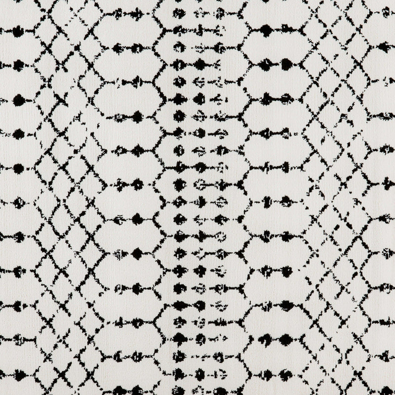 Ivory/Black,8' x 10' |#| 8' x 10' Ivory and Black Geometric Style Modern Bohemian Design Area Rug
