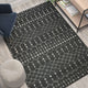 Dark Gray/Ivory,5' x 7' |#| 5' x 7' Dark Gray and Ivory Geometric Style Modern Bohemian Design Area Rug