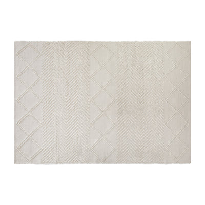 Geometric Design Handwoven Area Rug - Wool/Polyester/Cotton Blend - View 1