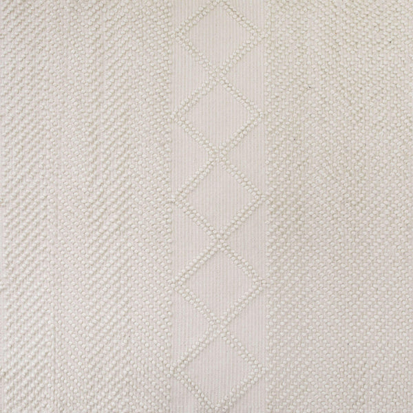 White/Ivory,8' x 10' |#| 8' x 10' Triple Blend White and Ivory Handwoven Geometric Area Rug