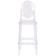 Ghost Barstool with Oval Back in Transparent Crystal - Wedding Chairs