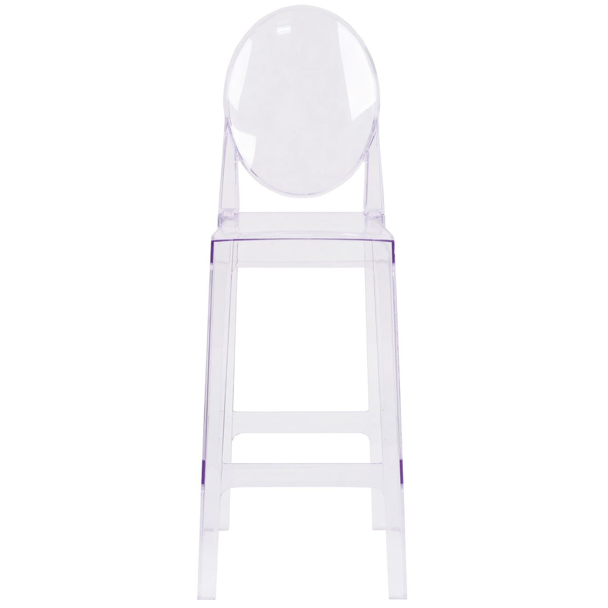 Ghost Barstool with Oval Back in Transparent Crystal - Wedding Chairs