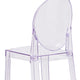 Ghost Barstool with Oval Back in Transparent Crystal - Wedding Chairs