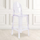 Ghost Barstool with Oval Back in Transparent Crystal - Wedding Chairs