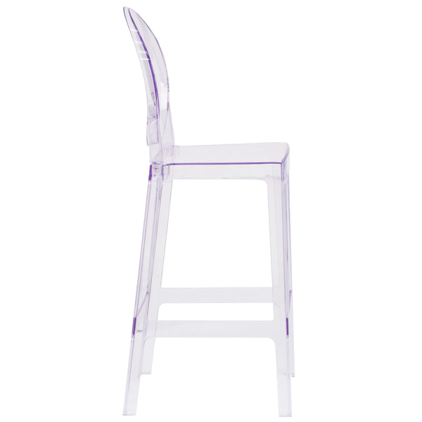 Ghost Barstool with Oval Back in Transparent Crystal - Wedding Chairs