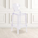 Ghost Barstool with Tear Back in Transparent Crystal - Wedding Chairs