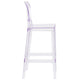 Ghost Barstool with Tear Back in Transparent Crystal - Wedding Chairs