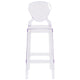 Ghost Barstool with Tear Back in Transparent Crystal - Wedding Chairs