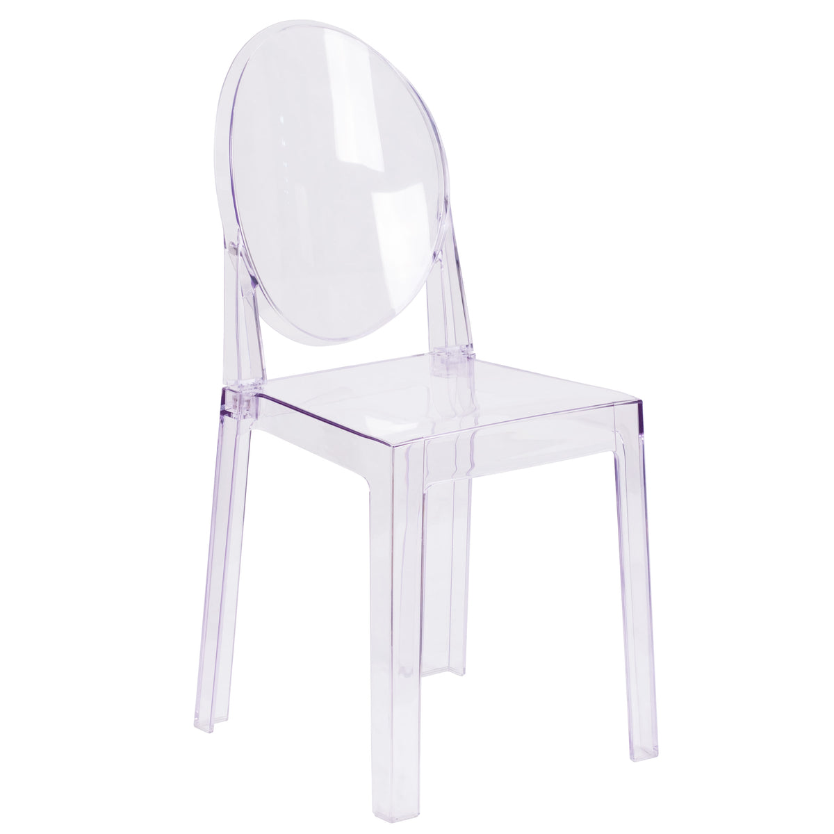 Ghost Chair with Oval Back in Transparent Crystal - Wedding Chairs