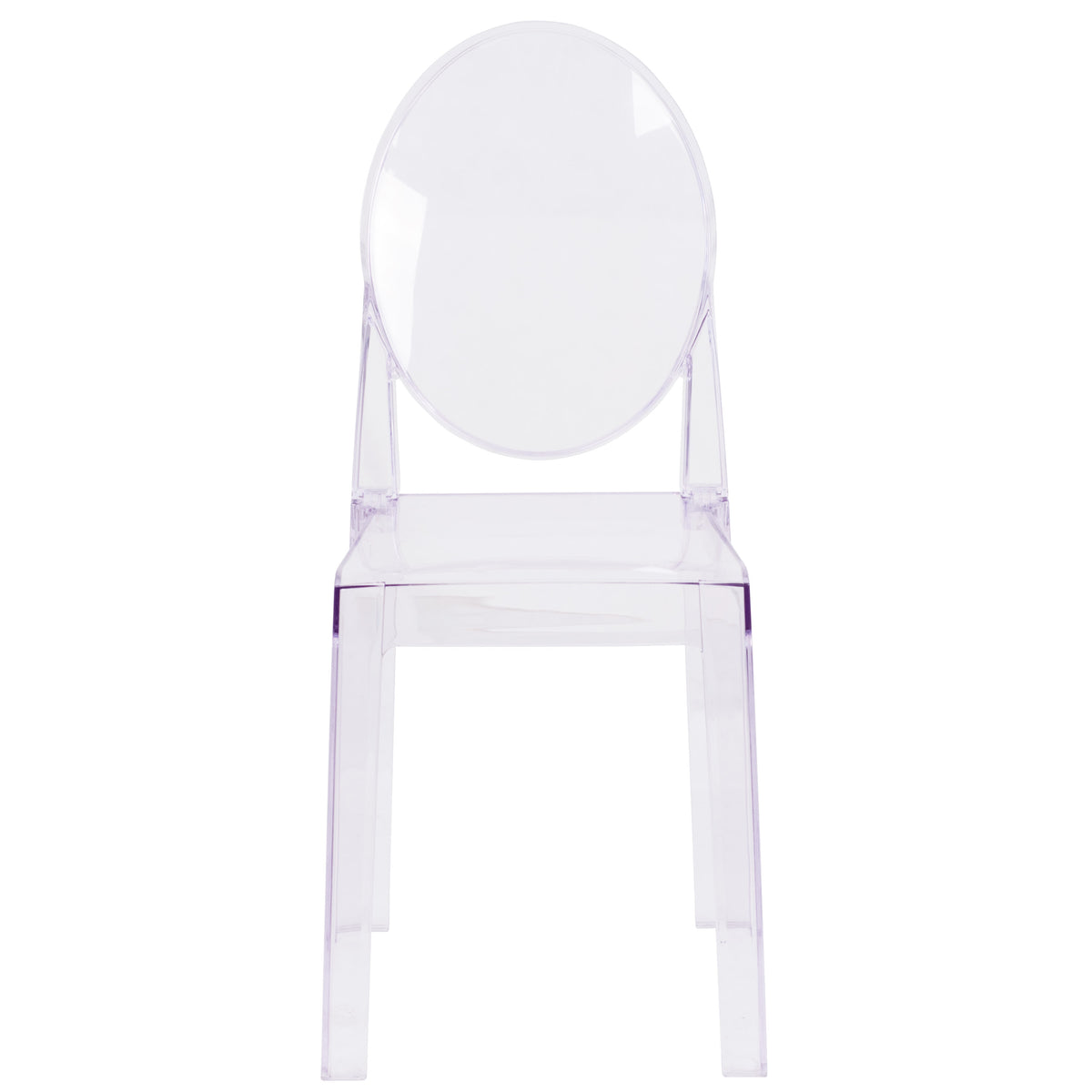 Ghost Chair with Oval Back in Transparent Crystal - Wedding Chairs