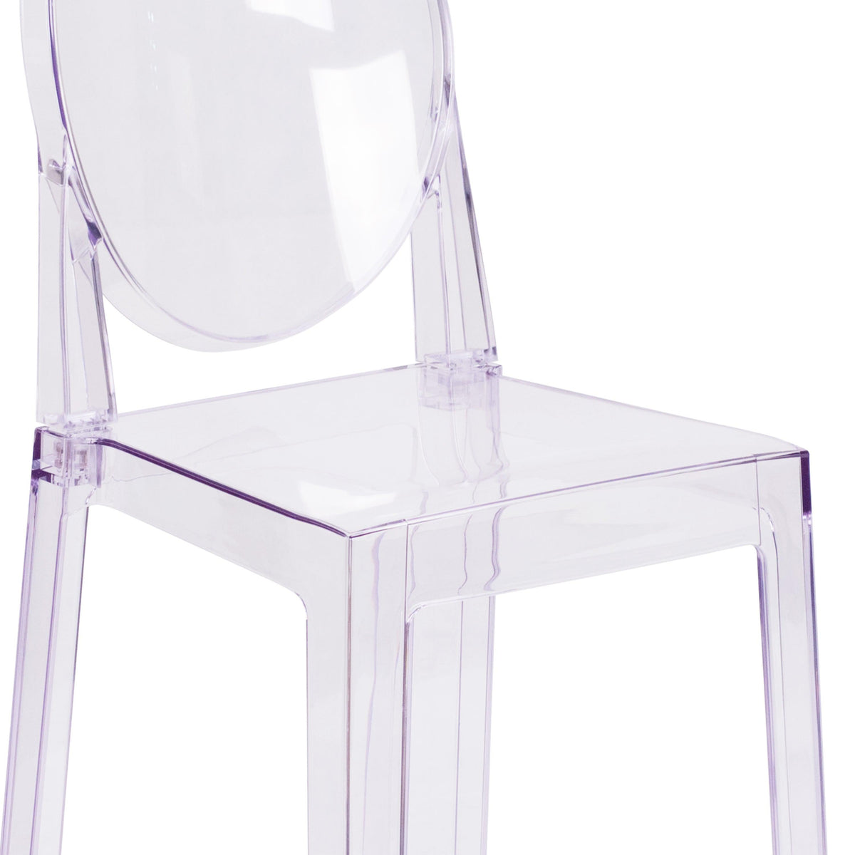 Ghost Chair with Oval Back in Transparent Crystal - Wedding Chairs