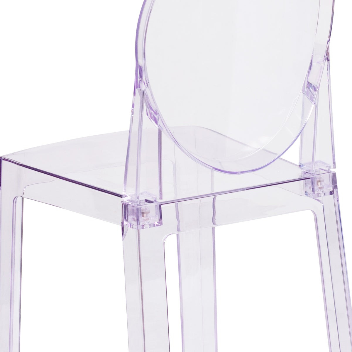 Ghost Chair with Oval Back in Transparent Crystal - Wedding Chairs