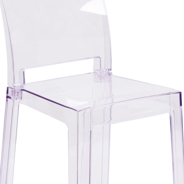 Ghost Chair with Square Back in Transparent Crystal - Wedding Chairs