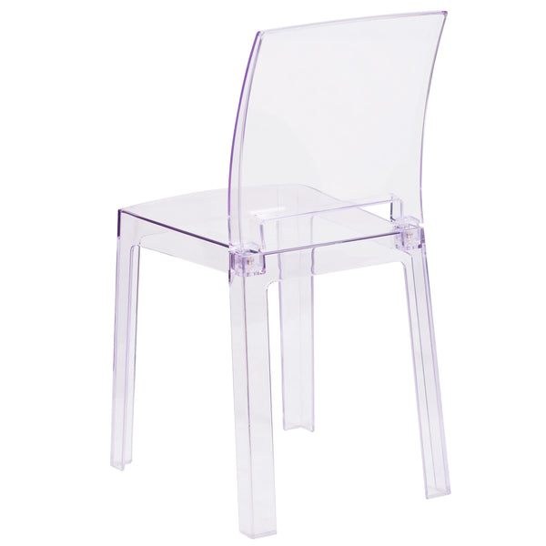 Ghost Chair with Square Back in Transparent Crystal - Wedding Chairs