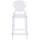 Ghost Counter Stool with Tear Back in Transparent Crystal - Wedding Chairs
