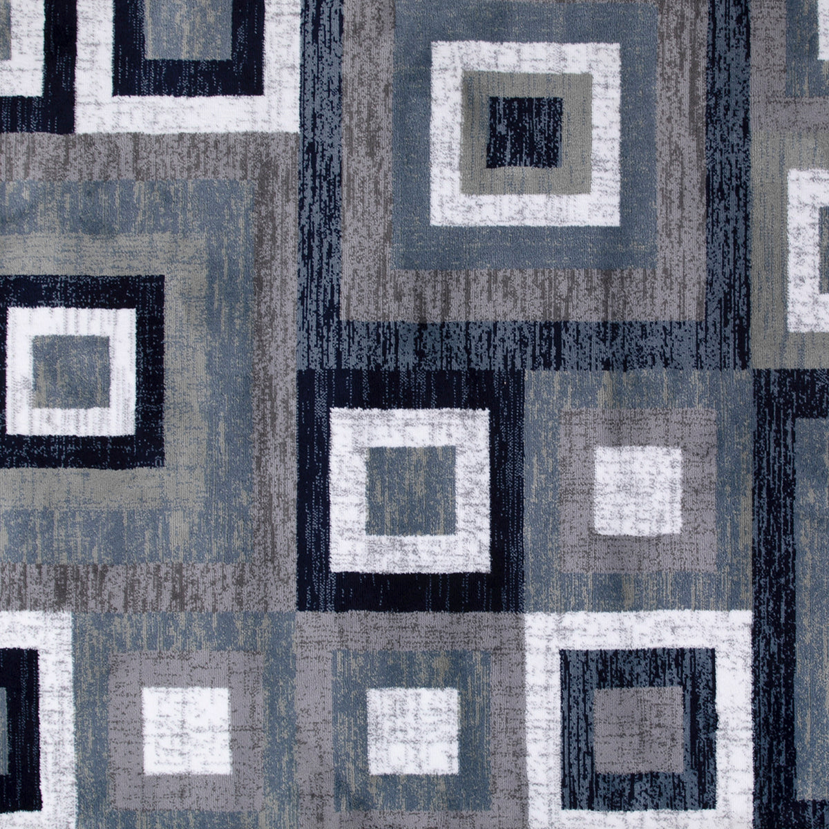 Blue,8' x 10' |#| Modern Geometric Design Area Rug in Blue, Grey, and White - 8' x 10'