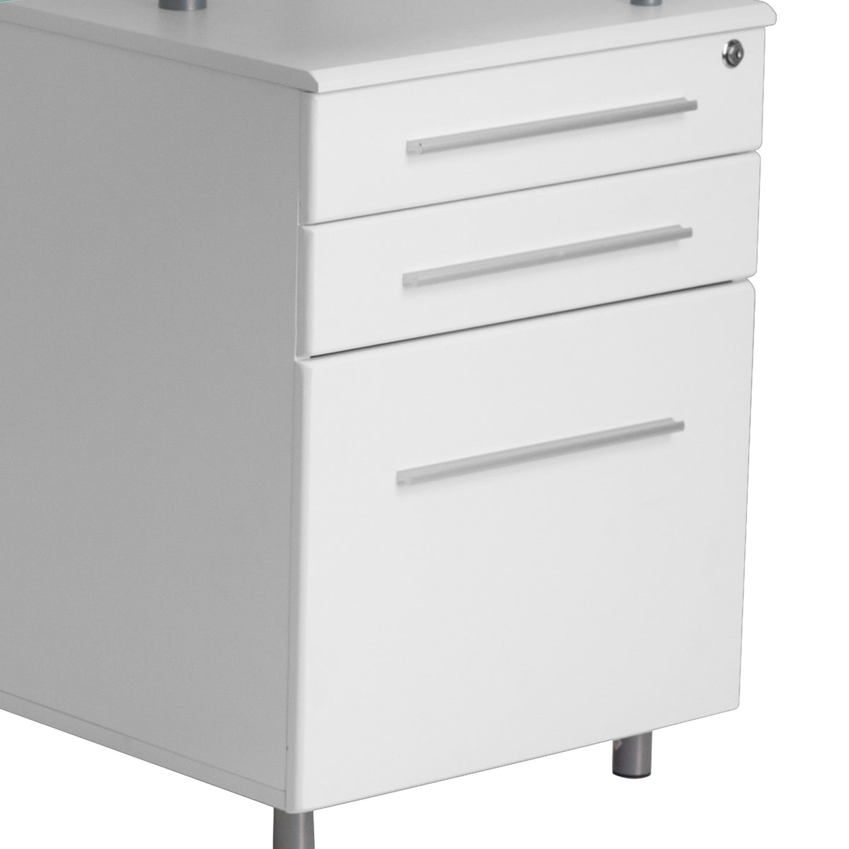 Glass Pedestal Computer Desk NANWK021DESK BizChair