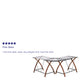 Clear Top/Cherry Frame |#| Glass L-Shape Desk with Pull-Out Keyboard Tray & Cherry Finish Crisscross Legs