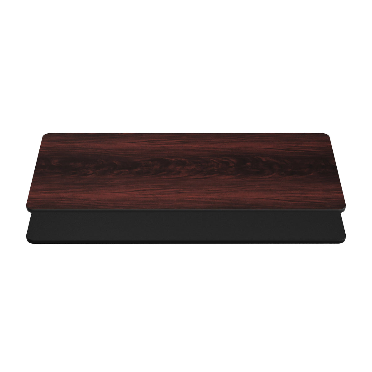 Black/Mahogany |#| Commercial Black or Mahogany Reversible Laminate Tabletop - 72" x 30"