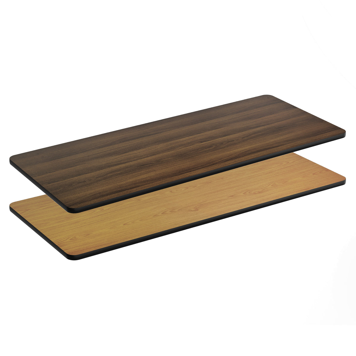 Natural/Walnut |#| Commercial Walnut or Natural Reversible Laminate Tabletop - 72" x 30"