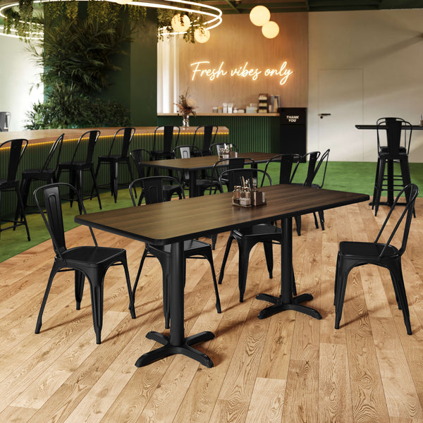Natural/Walnut |#| Commercial Walnut or Natural Reversible Laminate Tabletop - 72" x 30"