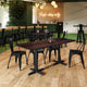 Black/Mahogany |#| Commercial Black or Mahogany Reversible Laminate Tabletop - 72" x 30"