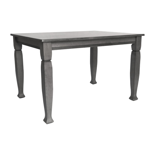 Antique Gray |#| Solid Wood 47" Commercial Grade Dining Table with Turned Legs in Antique Gray