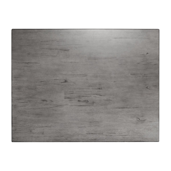 Antique Gray |#| Solid Wood 47" Commercial Grade Dining Table with Turned Legs in Antique Gray
