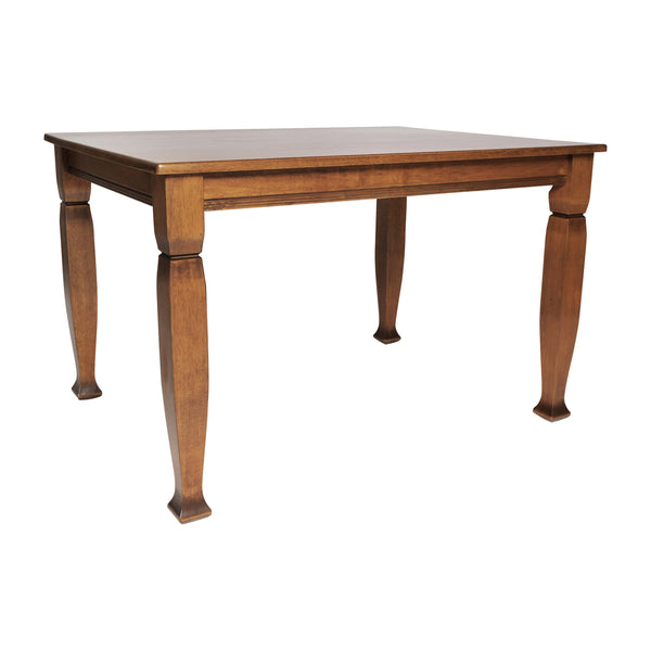 Walnut Matte |#| Solid Wood 47" Commercial Grade Dining Table with Turned Legs in Walnut Matte