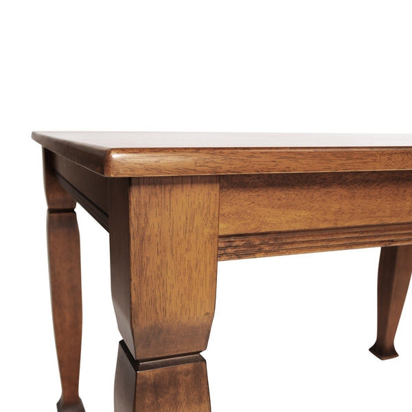 Walnut Matte |#| Solid Wood 47" Commercial Grade Dining Table with Turned Legs in Walnut Matte